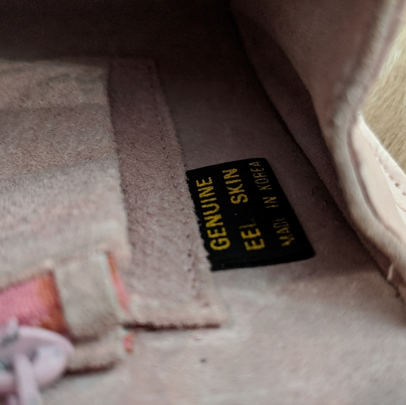 Vintage Pink Eel Skin Shoulder Handbag - Picture 8 of 9